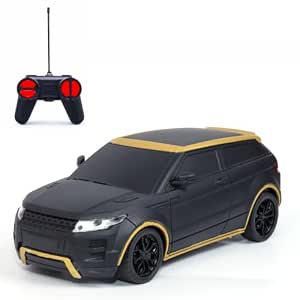 Amazon Brand - Jam & Honey Remote Control Car for Kids | High-Speed RC Car with Rechargeable Lithium Battery | Type-C Charging | LED Headlights | Black&Gold